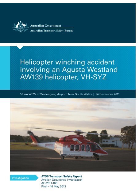 atsb final report released 16 may 2013 - Ambulance Service of NSW