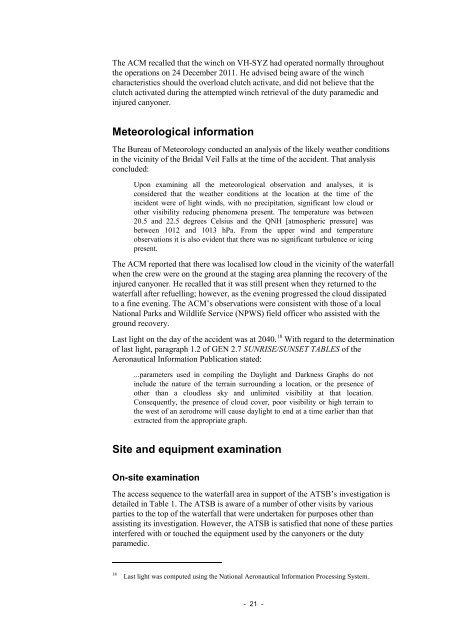 atsb final report released 16 may 2013 - Ambulance Service of NSW