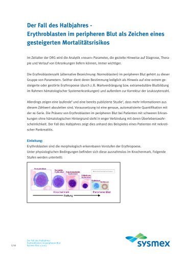 Der Fall des Halbjahres - Erythroblasten im peripheren Blut  als ...