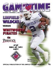 Download a sample Game Day program - Linfield College