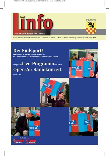 Der Endspurt! Mit groÃŸem Live-Programmund einem Open ... - Linnich