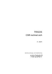 TRIGOS CSR rechnet sich - Institut für ökologische ...