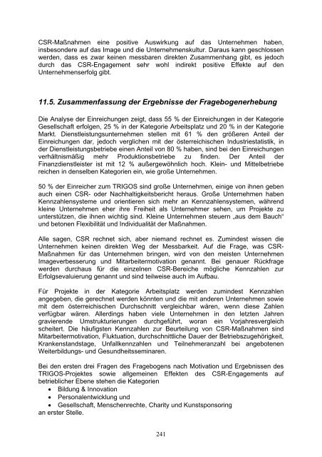 TRIGOS CSR rechnet sich - Institut für ökologische ...