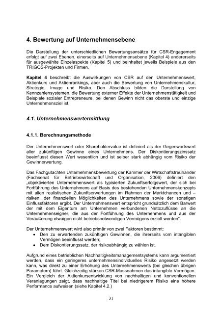 TRIGOS CSR rechnet sich - Institut für ökologische ...