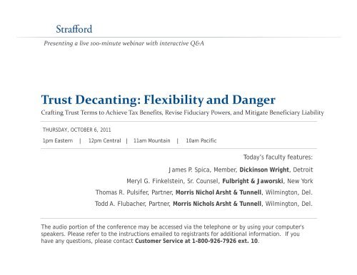 Trust Decanting: Flexibility and Danger - Strafford