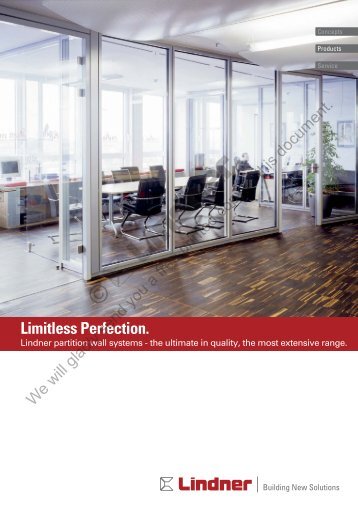 Brochure Lindner Partition Systems - Lindner Group