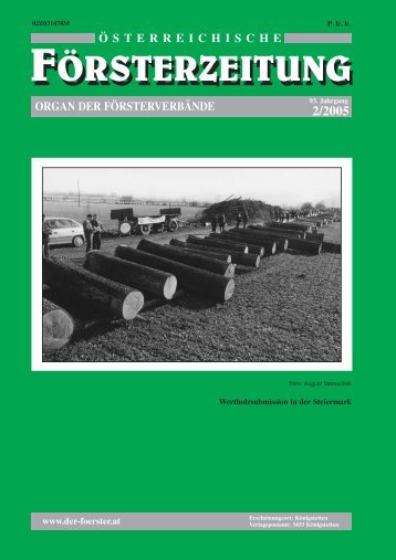 Ausgabe 2/2005 - Der Verband Ãsterreichischer FÃ¶rster