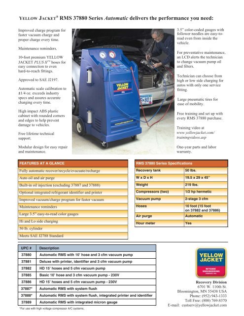 37880 Spec Sheet pg. 1.ai - Yellow Jacket