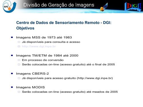 INPE - Estrutura Organizacional - INPE/OBT/DGI