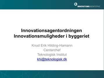 Innovationsagentordningen Innovationsmuligheder i ... - Innovation X