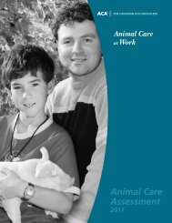 Animal Care Assessment (ACA) - Manual - CQA