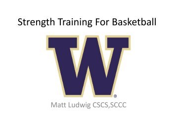 Strength Training For Basketball - GoHuskies.com