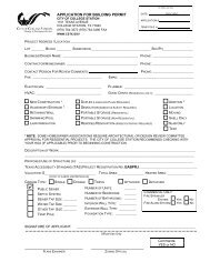 Application for a Building Permit - City of College Station