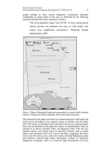 Temporary Indigenous Mobility in Remote South Australia ...