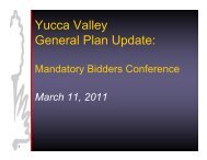 Yucca Valley General Plan Update: - Town of Yucca Valley