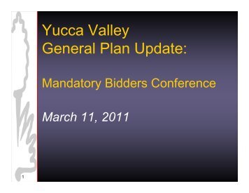 Yucca Valley General Plan Update: - Town of Yucca Valley