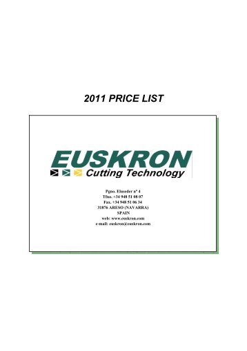 Pricelist Euskron 2011 - 5S Supply Ltd