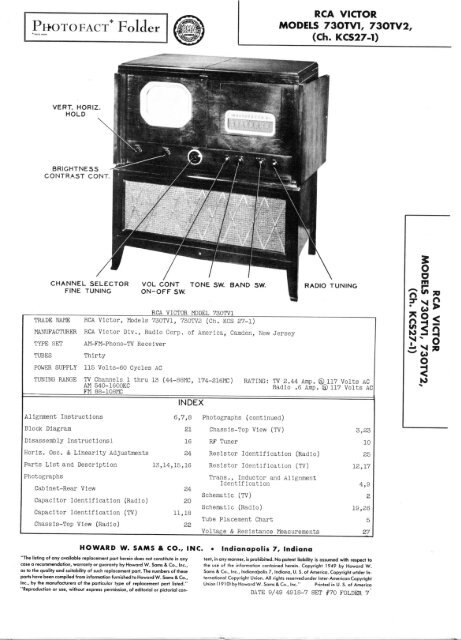 Sams 70-7 - Early Television Foundation