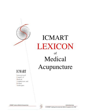 ICMART Lexicon of Medical Acupuncture.pdf - International Council ...