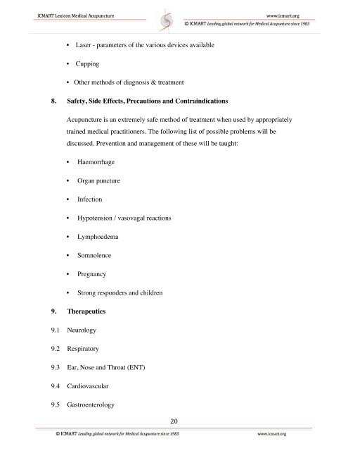 ICMART Lexicon of Medical Acupuncture.pdf - International Council ...