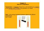 Chapter 13 Heat and Temperature Temperature a measure of how ...