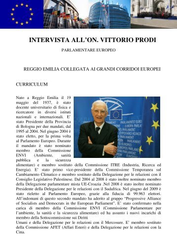 intervista al parlamentare europeo on. vittorio prodi - lostatoperfetto.it