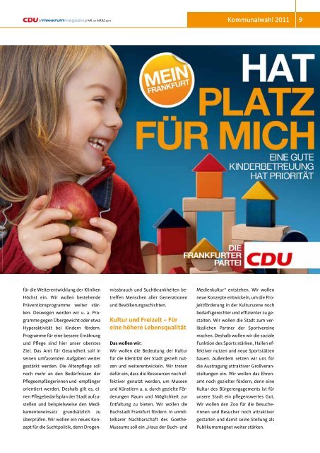 Nr. 1 März 2011 - CDU-Kreisverband Frankfurt am Main