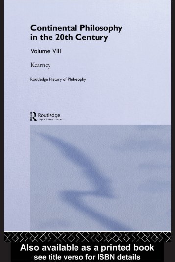 Routledge History of Philosophy Volume VIII