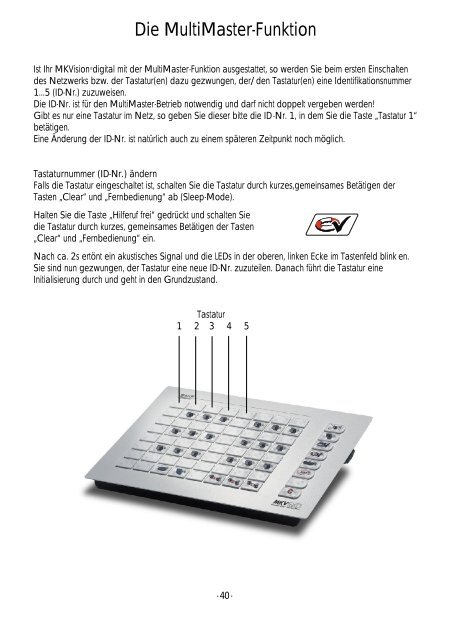 Bedienungsanleitung MKVision® digital