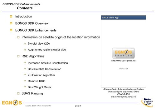 EGNOS SDK Development process - EGNOS Portal