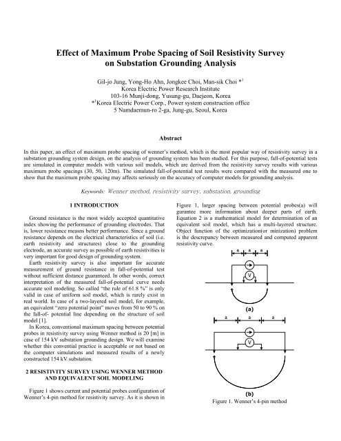 Effect of Maximum Probe Spacing of Soil Resistivity Survey on ...