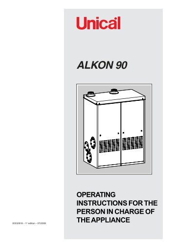 User Manual - Unical Lattner Condensing Hot Water Boilers