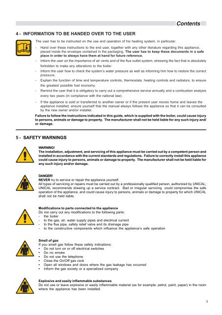 User Manual - Unical Lattner Condensing Hot Water Boilers