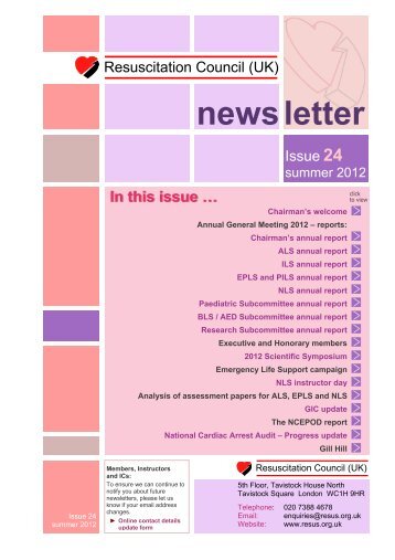 news letter - Resuscitation Council (UK)