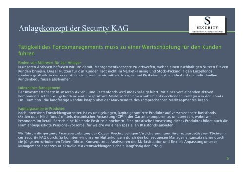 Security Fondsstudie - Security KAG