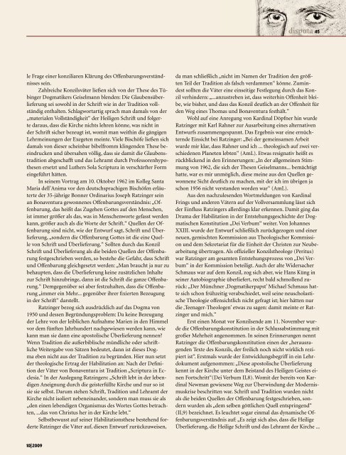 lesen - Vatican magazin ::: Schönheit und Drama der Weltkirche