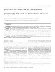 Evaluation of a Urine Screen for Acetaminophen - Journal of ...
