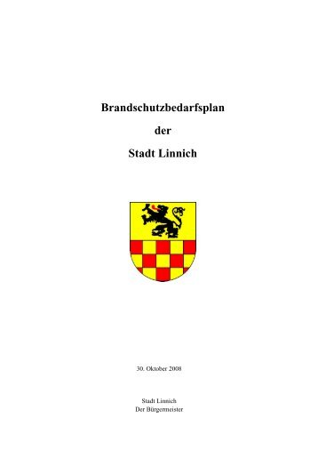 Brandschutzbedarfsplan der Stadt Linnich