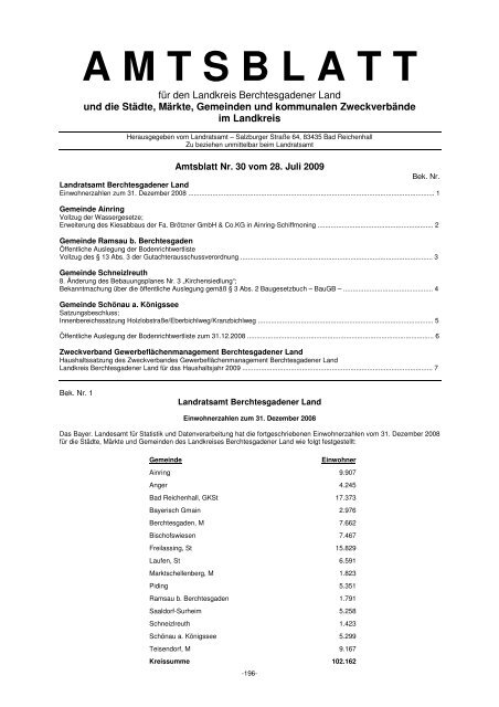 amtsblatt - Landratsamt Berchtesgadener Land