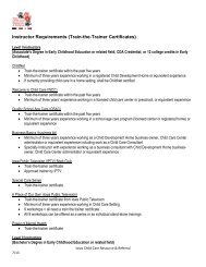 Instructor Requirements - Iowa Child Care Resource & Referral