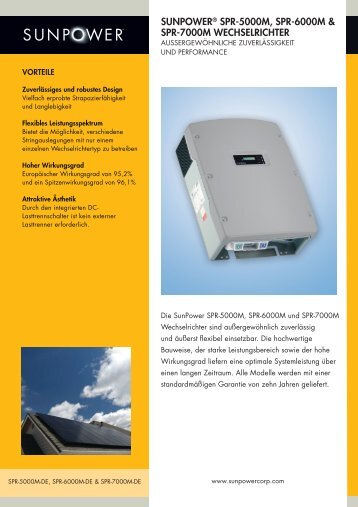 SUNPOWER® SPR-5000M, SPR-6000M & SPR-7000M ...