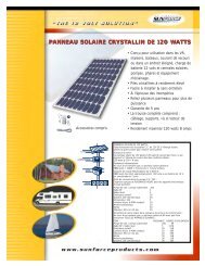 panneau solaire crystallin de 120 watts - SunForce Products Inc.
