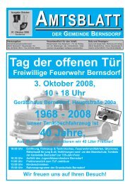 Amtsblatt der Gemeinde Bernsdorf vom 01. Oktober 2008