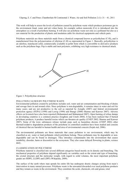 Vol 2 _1_ - Cont. J Water, Air and Soil Pollution - Wilolud Journals