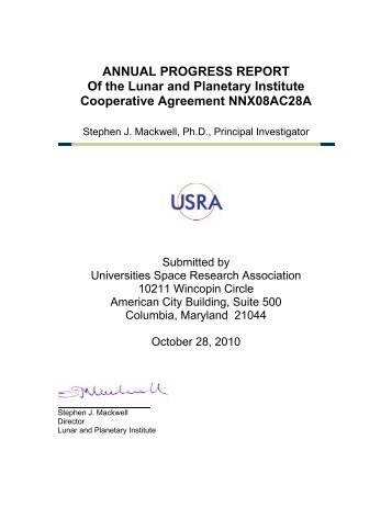 EXECUTIVE SUMMARY - Lunar and Planetary Institute - USRA