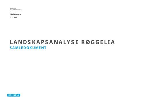 LANDSKAPSANALYSE RÃGGELIA - Hemsedal kommune