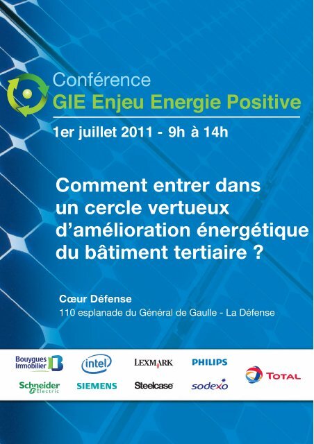 Conférence - Enjeu Energie Positive