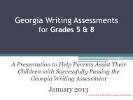 Georgia Writing Assessments - Clayton County Public Schools