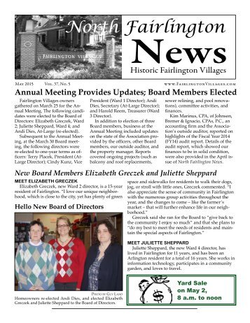 May 2015 Newsletter