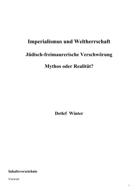 Imperialismus und Weltherrschaft - Luebeck-kunterbunt.de